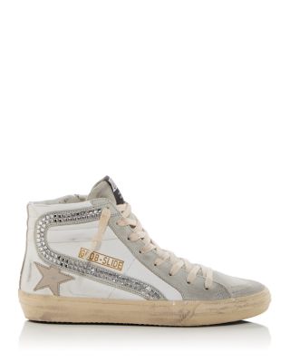 Unisex Slide Embellished High Top Sneakers