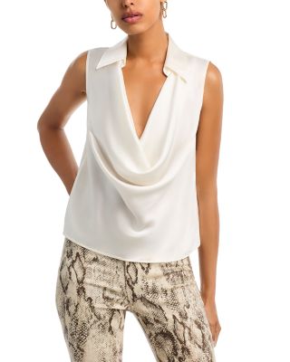 L'AGENCE - Colter Silk Cowl Neck Blouse