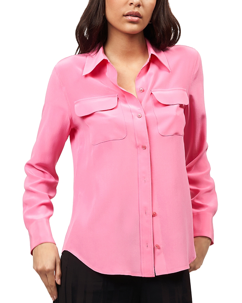 Equipment Pink Shirt With Patch Pockets With Flap In Purple