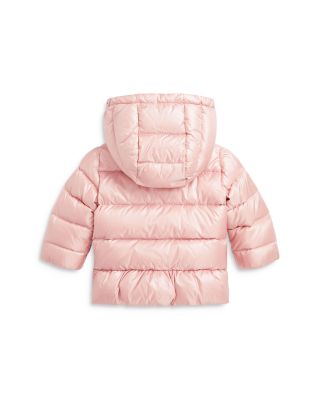 Girls' Metallic Down Hooded Peplum Jacket - Baby