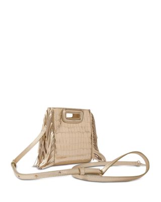 Maje Mini M Croco Metallic Bag