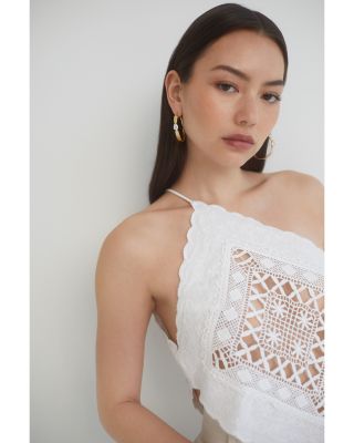 Cubic Zirconia Pear Solitaire Medium Hoop Earrings