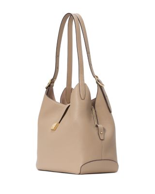 Deco Pebbled Leather Medium Shoulder Bag 