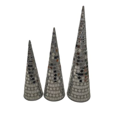Aman Imports 18 Mirrored Cone Tree