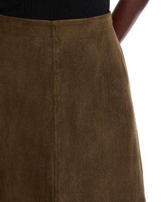 Faux Suede A Line Skirt