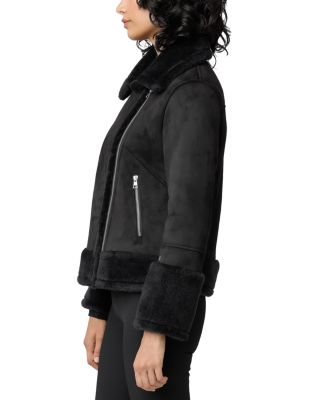 Phoebe Faux Shearling Biker Jacket