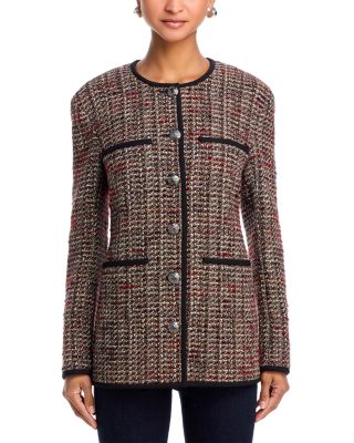 louren summer tweed puffsleeve blouson（b+ab Round Neck