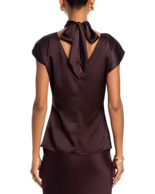 Leilany High Neck Draped Top