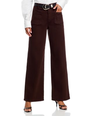FRAME - Le Slim High Rise Palazzo Jeans in Espresso