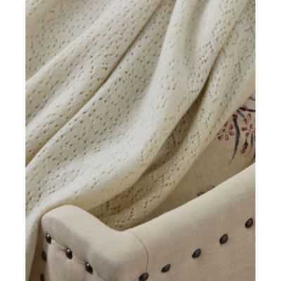  Shields Pointelle Knit Throw Blanket, 54" x 72"
