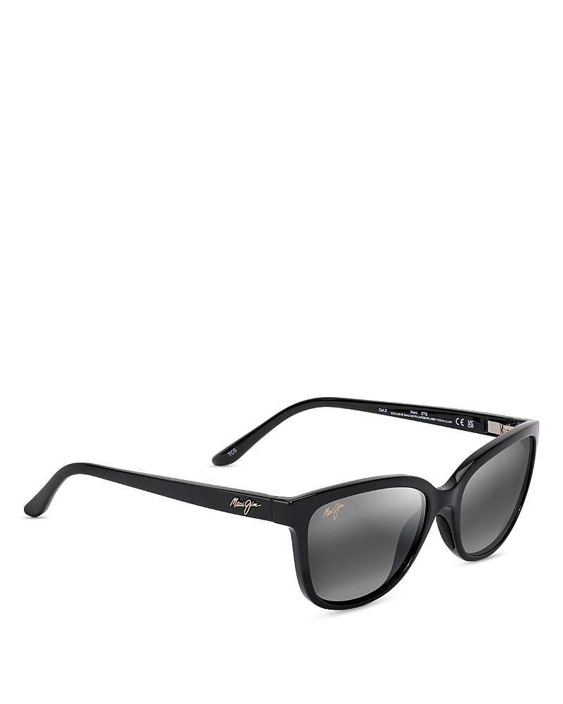 Maui Jim Honi Cat Eye Sunglasses, 54mm In Shiny Black