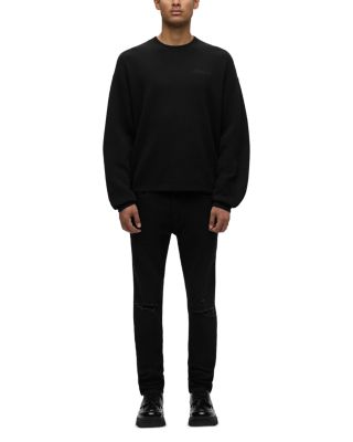 Zack Skinny Jeans in Destructed Ink Blue