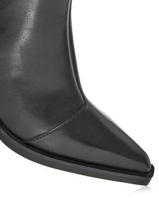 Women's Dart Pointed Toe Block Heel Ankle Boots