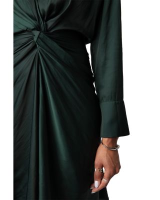 Rozo Twist Front Satin Dress