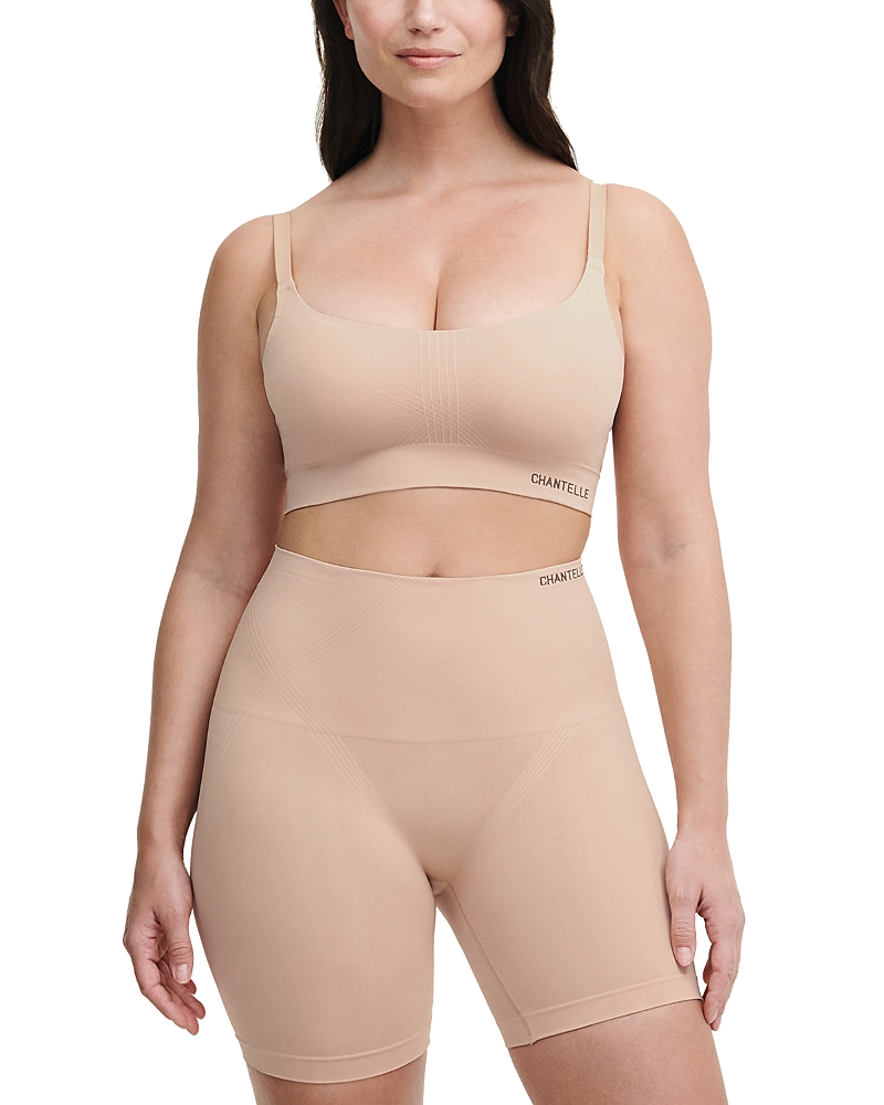 Chantelle Smooth Comfort Mid-thigh Shaping Shorts In Sirrocco
