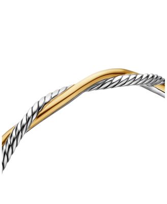 Petite Infinity Bracelet in Sterling Silver with 14K Yellow Gold