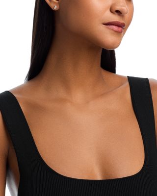 14K Yellow Gold Lab Grown Diamond Round & Pear Duet Stud Earrings