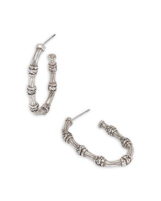 Kendra Scott Maura Pave Bamboo Hoop Earrings