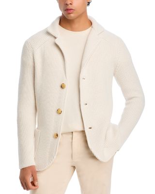 Maurizio Baldassari - Brenta Wool Barley Stitch Sweater Jacket