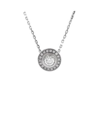 Pre-Owned Cartier Cartier D'Amour Pendant Necklace 18K White Gold with Pave Diamonds