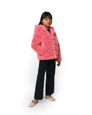 Unisex Goldy Faux Fur Short Coat - Little Kid, Big Kid
