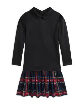 Ralph Lauren - Girls' Plaid Skirt Ponte Dress - Little Kid, Big Kid