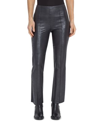 Elysse Foiled Faux Leather Bootcut Pants