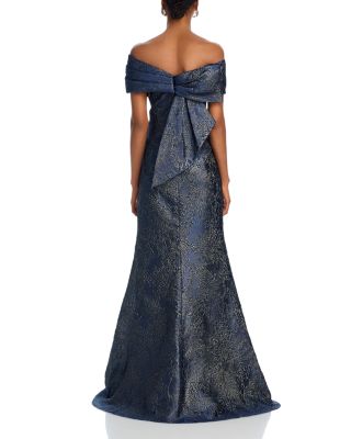 Metallic Asymmetric Gown