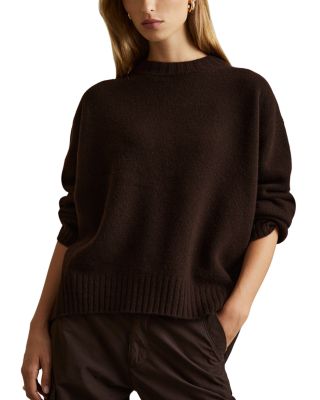 REISS - Elena Wool Blend Rib Knit Sweater