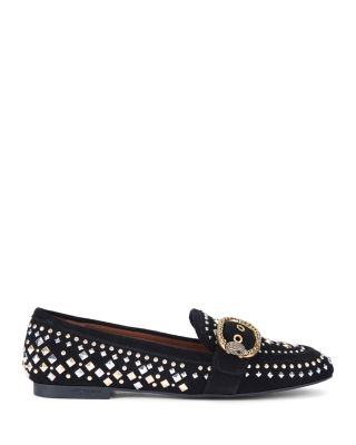 KURT GEIGER LONDON - Women's Mayfair Eagle Buckle Studded Loafers