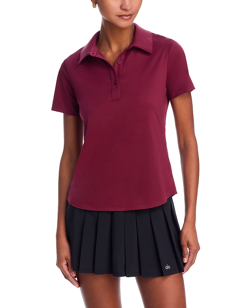 Shop Rhone Course To Court Polo Shirt In Burgundy
