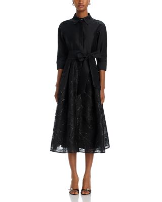 Mixed Media Shirt Dress