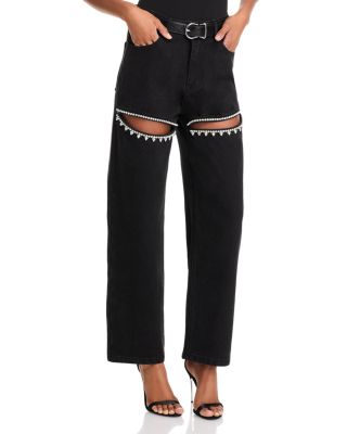 STEVE MADDEN - Taylor Rhinestone Trim Pants