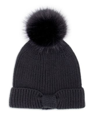 Surell - Faux Fur Pompom Knit Hat