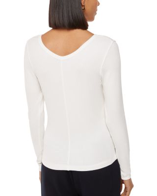 Essentials Ribbed V Neck Top