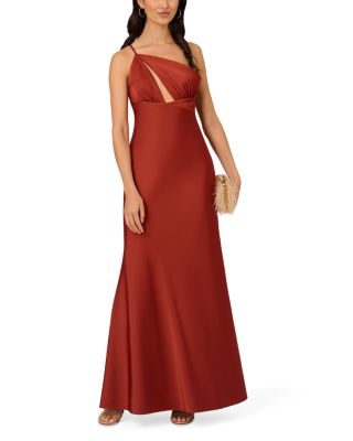Satin Asymmetric Gown