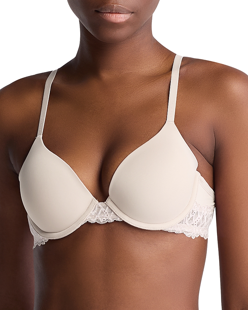Calvin Klein Sheer Marquisette Demi Bra In Cedar