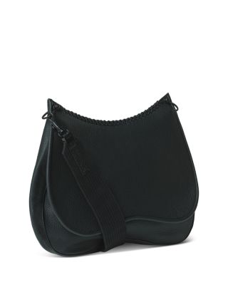 Grained Leather Saddle Bag