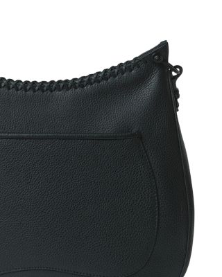 Grained Leather Saddle Bag