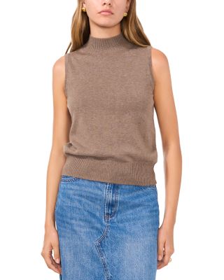 1.STATE - Mock Neck Sleeveless Sweater