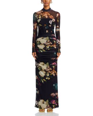 Lexington Floral High Neck Gown