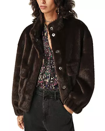 ba & sh Paros Faux Fur Coat
