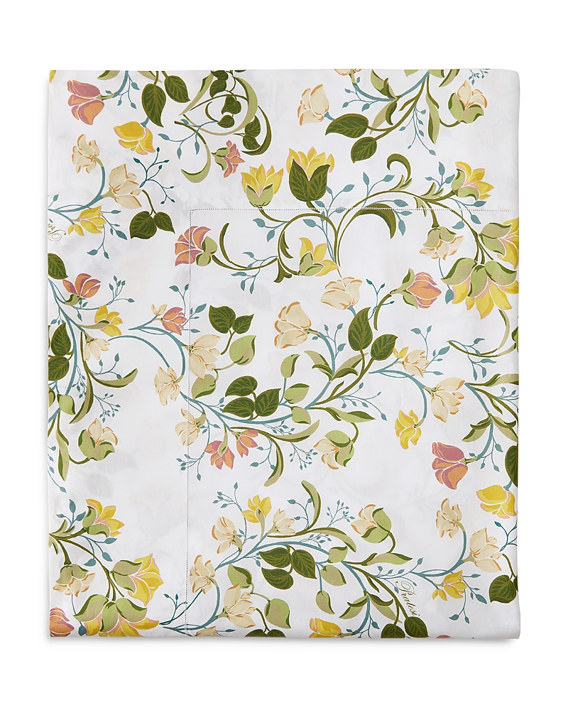 Pratesi Botanica Flat Sheet, Twin In Green