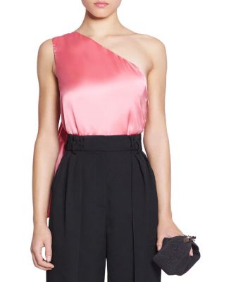 Lanvin Asymmetrical Top With Ribbon Detail