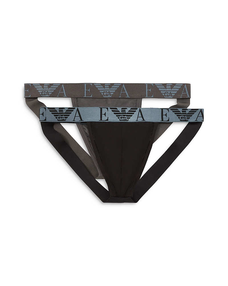 Emporio Armani Bold Monogram Jock Strap, 2 Pack