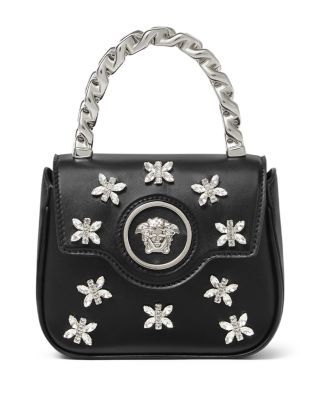 Versace - Crystal Embellished La Medusa Mini Top Handle Bag