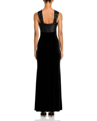 Sequined Velvet Mermaid Gown