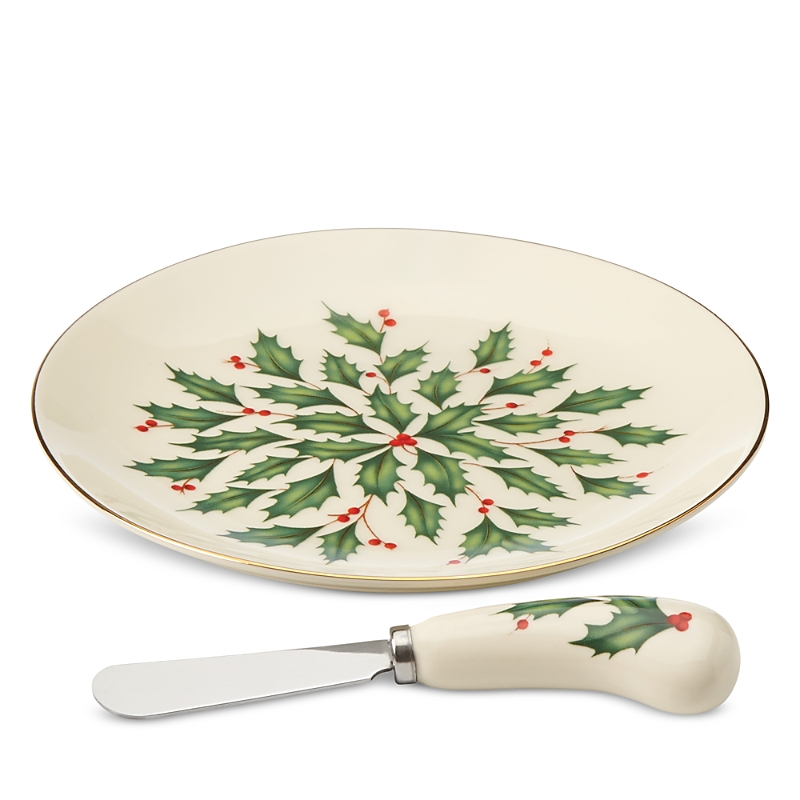 Lenox Hosting The Holidays Cheese Plate & Knife Set In Ivory