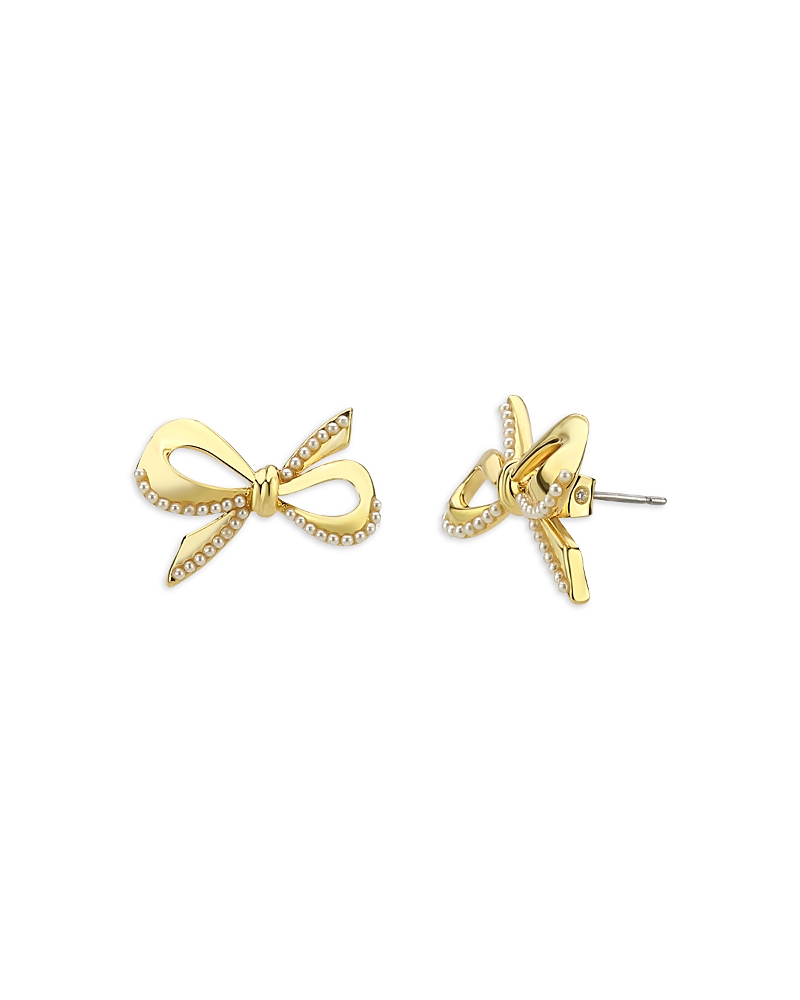 AQUA BOW EARRINGS