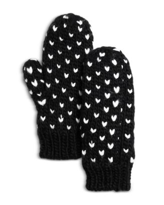 AQUA Heart Mittens - Exclusive | Bloomingdale's Jewelry & Accessories